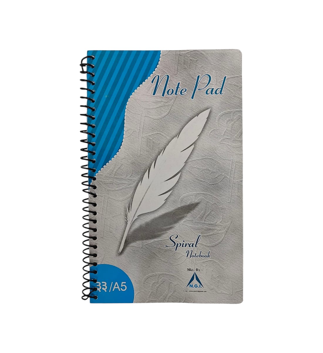 A5 Spiral Notepad - 40 Pages Hard Cover Notebook for Students, Office, and Daily Use